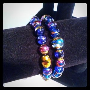 Colorful Glass Bracelet Set